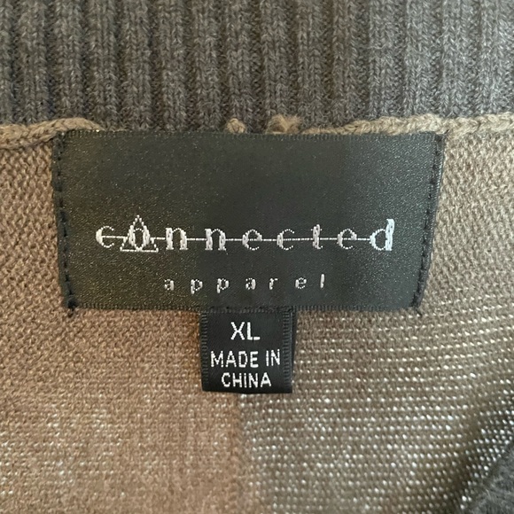 Neutral Brown Tone Connected Apparel Sweater Dress - Picture 2 of 3